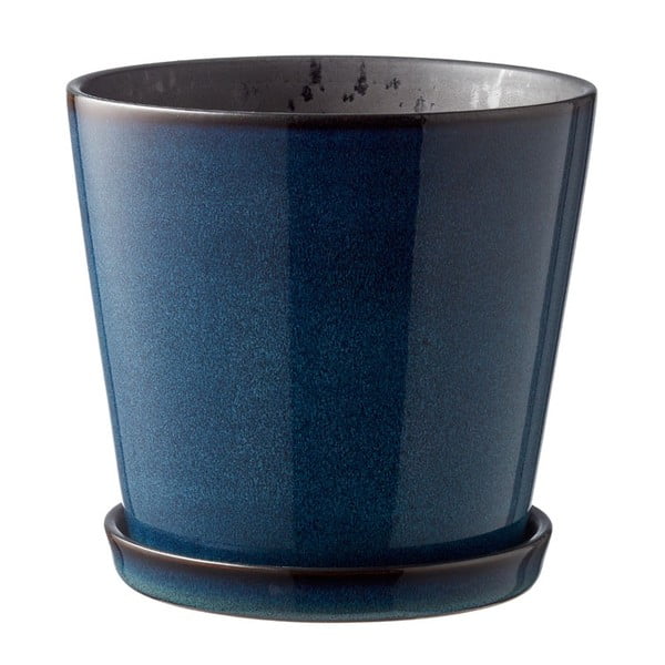 Kőedény kaspó ø 14 cm Gastro Dark Blue/Black – Bitz-image-3