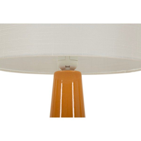 Mustársárga-fehér kerámia asztali lámpa textil búrával (magasság 51,5 cm) Gress – Mauro Ferretti-image-3