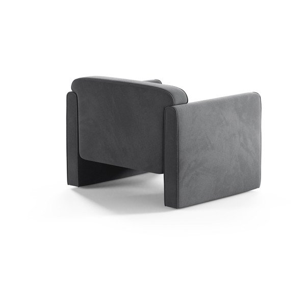 Szürke bársony fotel Abby – Micadoni -image-2