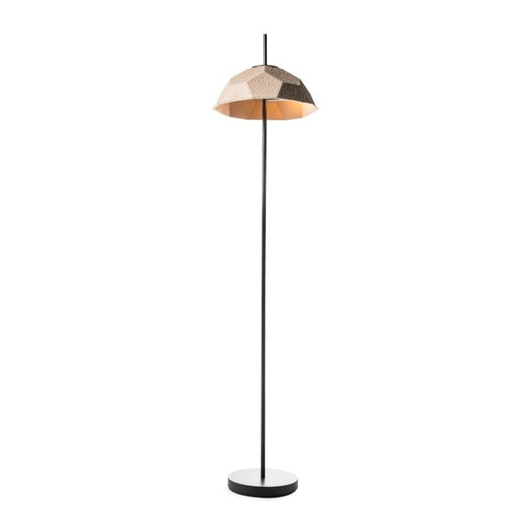 Mosen szürkésbarna asztali lámpa újrahasznosított papírból készült lámpabúrával - Design Twist