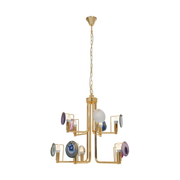 Aranyszínű fém függőlámpa Glamour – Premier Housewares-image-2
