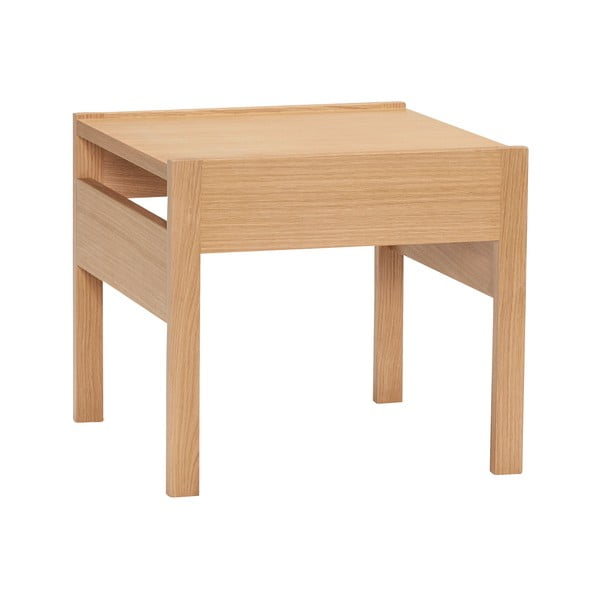 Tárolóasztal tölgyfa dekoros asztallappal 50x50 cm Forma – Hübsch