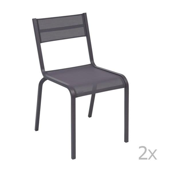 Oléron kékes-lila fém kerti szék, 2 db - Fermob