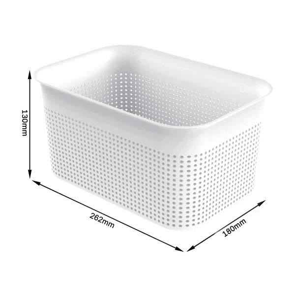 Fehér tárolókosár újrahasznosított műanyagból Brisen - Rotho-image-4