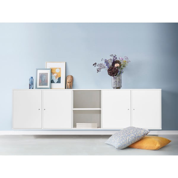 Fehér függő könyvespolc 220x61 cm Mistral – Hammel Furniture-image-1