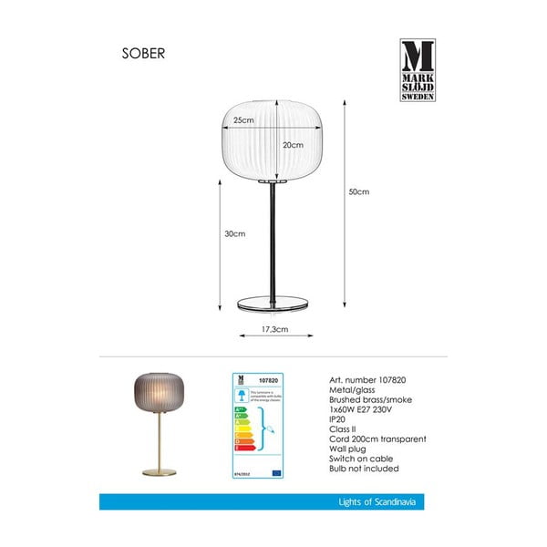 Sober Smoke asztali lámpa - Markslöjd-image-3