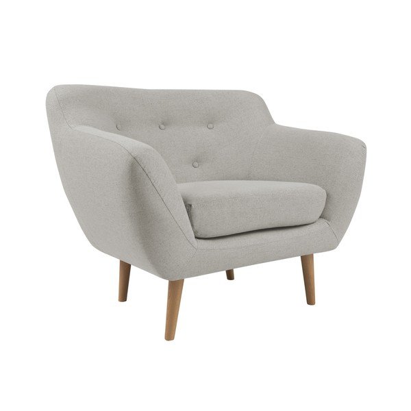 Sicile krém színű fotel világos lábakkal - Mazzini Sofas-image-3