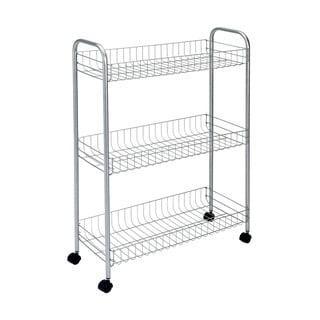 Ascona Slim De Luxe háromszintes görgős polc, magasság 84 cm - Metaltex