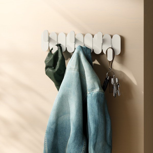 Bézs acél fali fogas 16 cm Tempo – Umbra-image-3