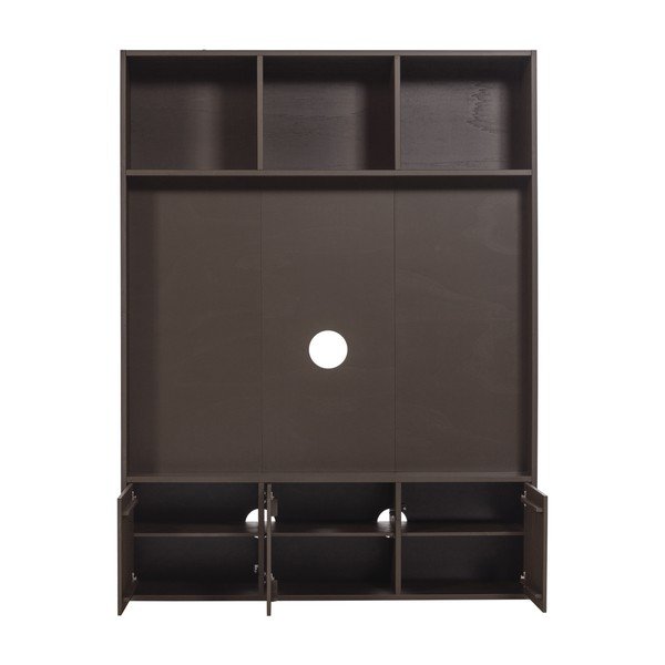 Sötétbarna borovi fenyő nappali bútor szett 160x215x40 cm Meggy – WOOOD-image-3