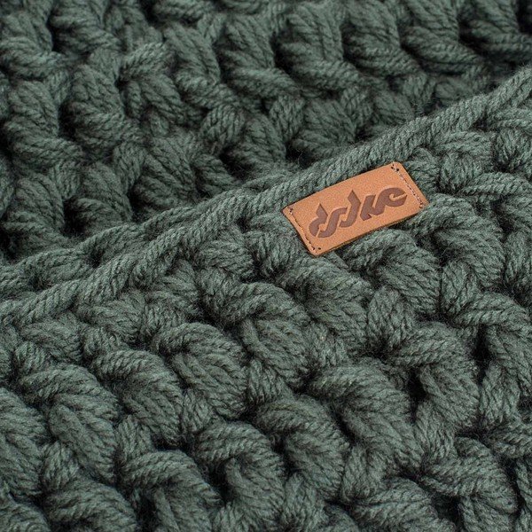 Tommy olivazöld kézzel horgolt csősál - DOKE-image-1