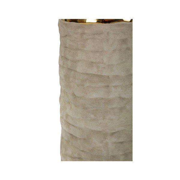 Világosszürke-krémszínű kerámia asztali lámpa textil búrával (magasság 73 cm) Lima – Mauro Ferretti-image-3