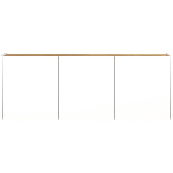 Fehér függő szekrény tölgyfa dekorral 138x52x25 cm Libbiano – Germania-image-2