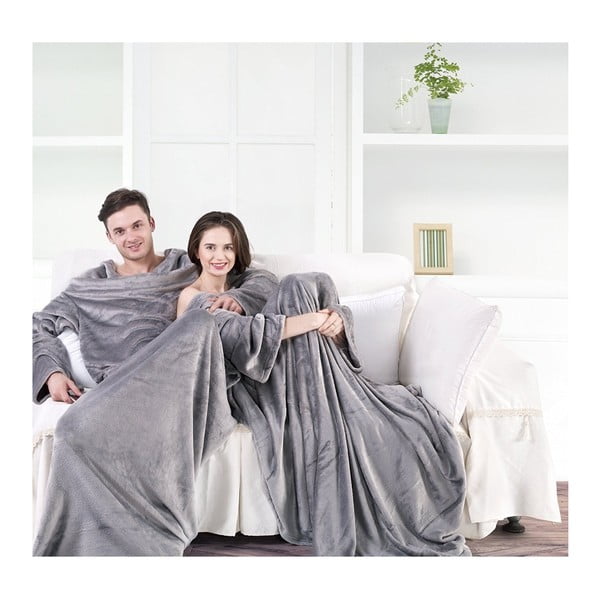 Lazy mikroszálas szürke takaró, 200 x 170 cm - DecoKing-image-3