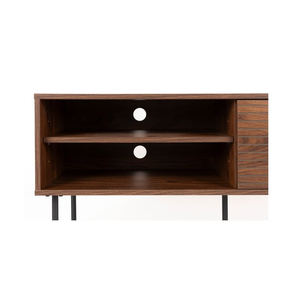 Barna TV-állvány diófa dekorral 120x50x40 cm Stripes – White Label-image-4