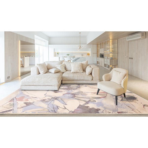 Krémszínű gyapjú szőnyeg 200x300 cm Lilia – Agnella-image-1