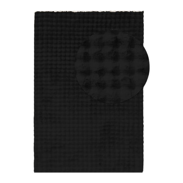 Fekete mosható szőnyeg 200x290 cm Bubble Black – Mila Home