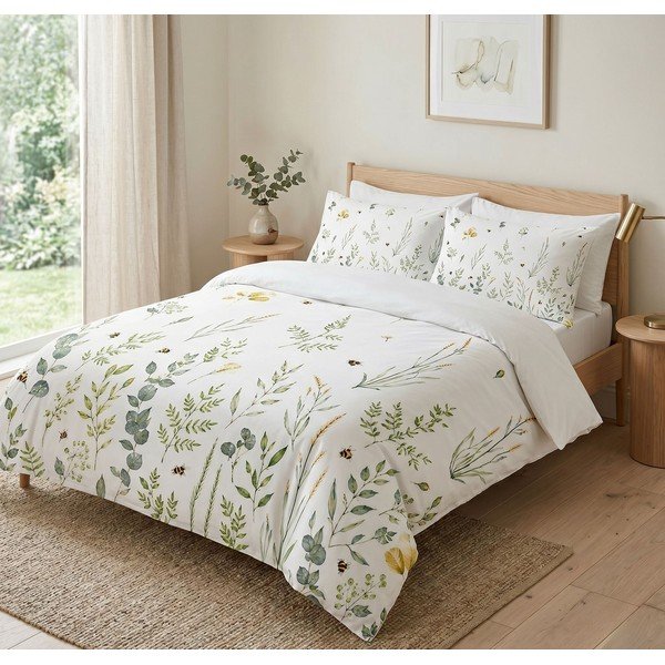 Fehér egyszemélyes ágyneműhuzat 200x140 cm Gardenia – Mijolnir-image-1