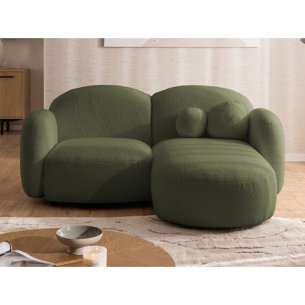 Zöld buklé sarokkanapé (jobb oldali-heverő résszel) Orbit – Ropez-image-1