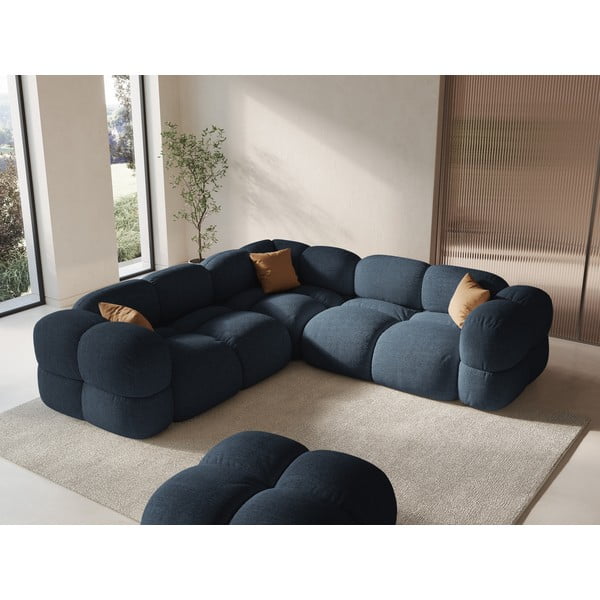 Sötétkék sarokkanapé Loretto – Cosmopolitan Design-image-1