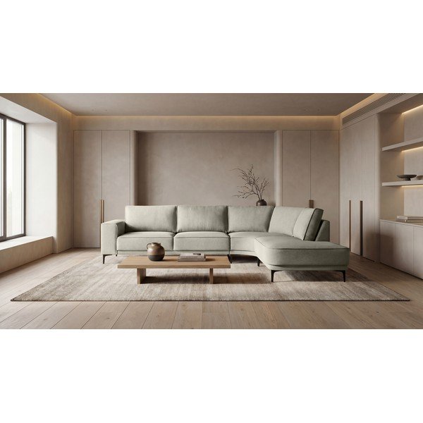 Világosszürke sarokkanapé (jobb oldali) Copenhagen – Scandic-image-1