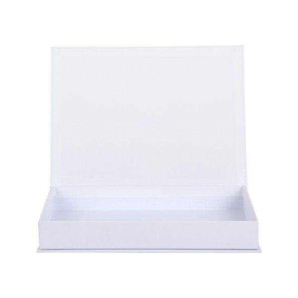 Fehér-narancssárga dekoratív papír tárolódoboz 18x4x25 cm Margarita – PT LIVING-image-2