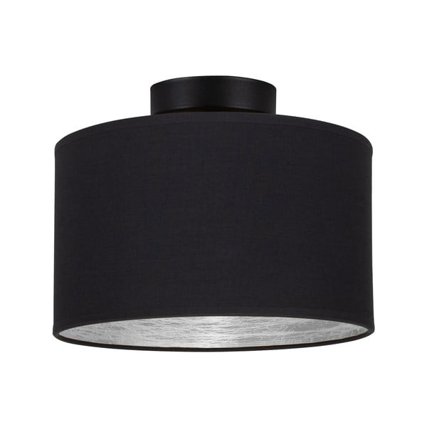 Tres S fekete mennyezeti lámpa ezüstszínű részletekkel, ⌀ 25 cm - Sotto Luce