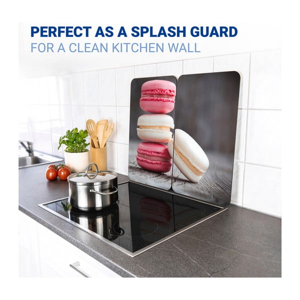 Edzett üveg tűzhely fedőlap szett 2 db-os 30x52 cm Macarons – Wenko-image-4