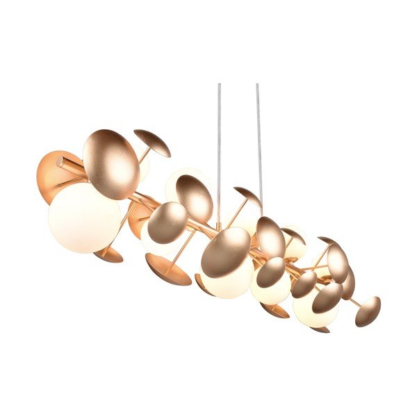 Fehér-aranyszínű függőlámpa üveg búrával Bubble – Trio Select-image-1