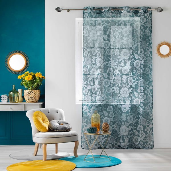 Kék voile fényáteresztő függöny 140x280 cm Milady – douceur d'intérieur-image-2