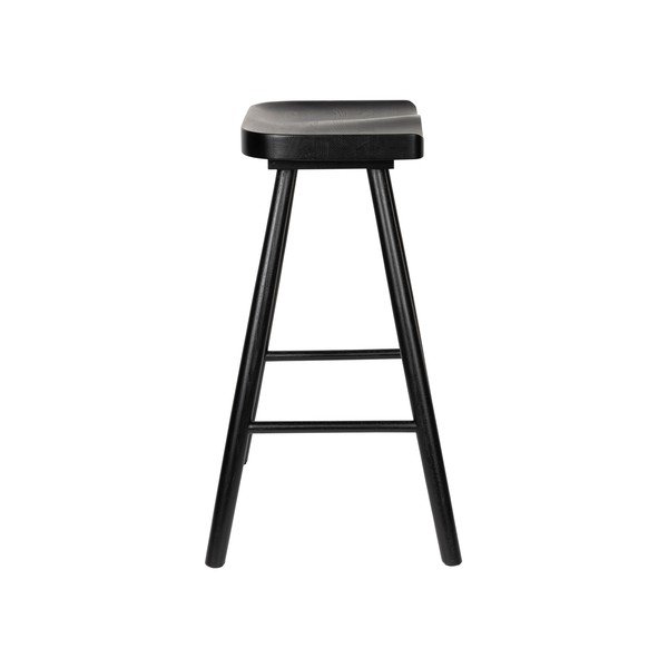 Fekete tölgyfa bárszék (ülésmagasság 65,5 cm) Vander – White Label-image-3