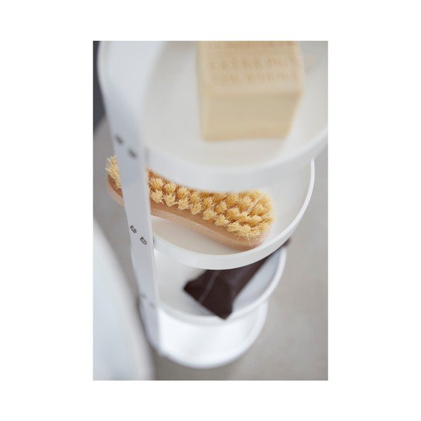 Mezza fehér kerek négyszintes állvány fából - Wireworks-image-1