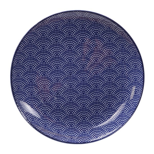 Dots kék porcelán tányér, ø 25,7 cm - Tokyo Design Studio