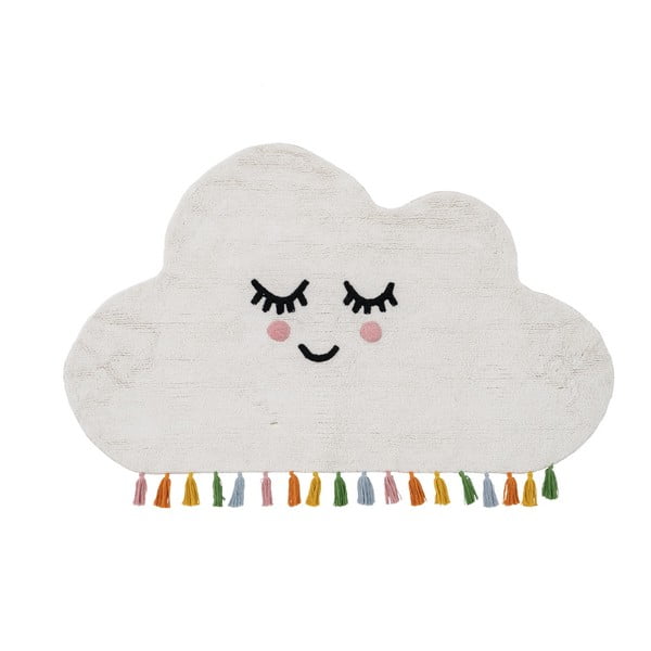 Fehér pamut gyerek szőnyeg 90x150 cm Cloud – Ixia