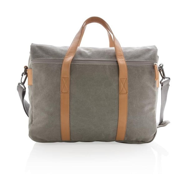 Szürke vászon táska 15,6" laptophoz, 16 l - XD Collection-image-2