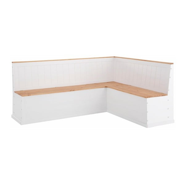 Silas fehér sarokpad tömör borovi fenyőből - Støraa-image-3