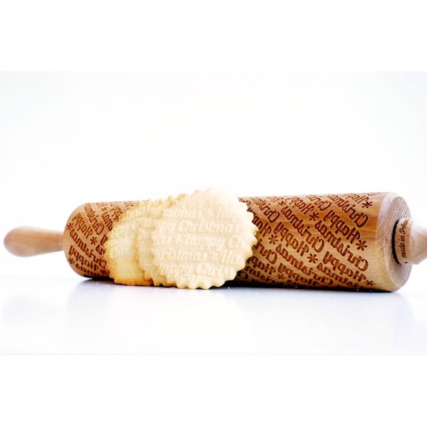 Happy Christmass karácsonyi dombornyomott sodrófa - Valek-image-3