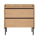 Natúr színű magas komód tölgyfa dekorral 80x82 cm Wrap – Bonami Selection