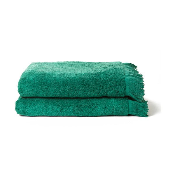 2 részes zöld fürdőlepedő szett tiszta pamutból - Casa Di Bassi