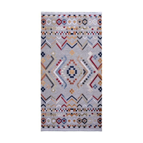 Milas szürke pamutkeverék szőnyeg, 80 x 150 cm - Vitaus