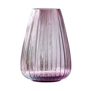 Kusintha rózsaszín üveg váza, magasság 22 cm - Bitz