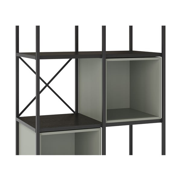 Zöld-fekete könyvespolc 71x179 cm Anya – Marckeric-image-4