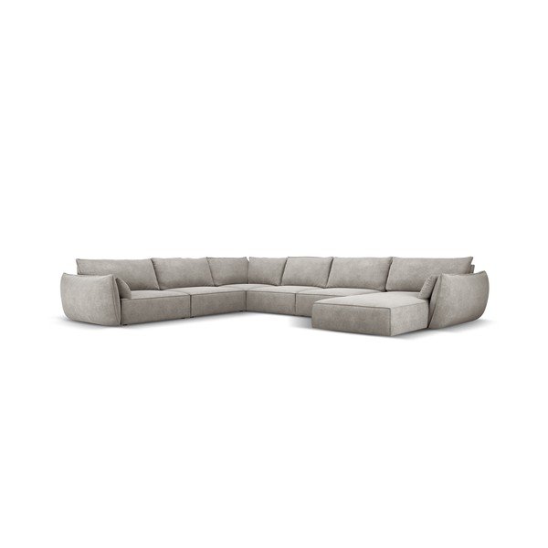 Világosszürke sarokkanapé (bal oldali) Vanda – Mazzini Sofas-image-2