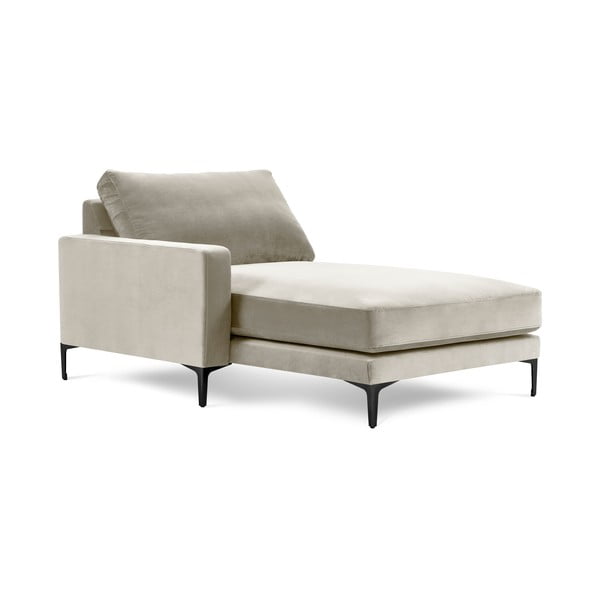 Harmony bézs bársony heverő, bal oldali - Kooko Home-image-2