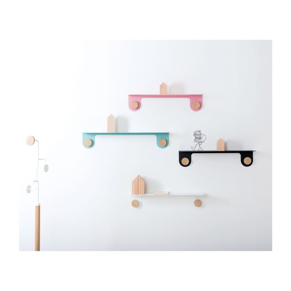 Hook zöld fali polc 2 akasztóval, hossza 70 cm - Gazzda-image-4