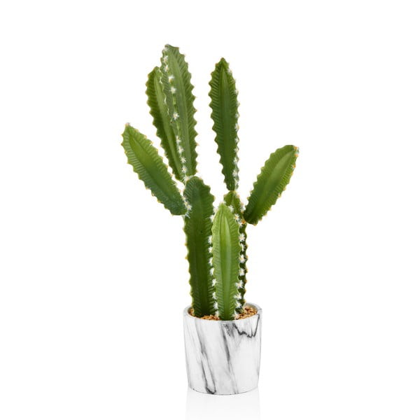 Cacti művirág márvány kaspóban, kaktusz - The Mia