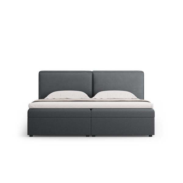Sötétszürke ágyneműtartós boxspring ágy 160x200 cm Arendal – Cosmopolitan Design-image-4