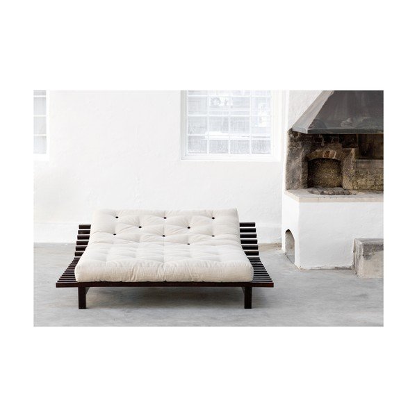 Blues Comfort Mat Black/Black borovi fenyőfa franciaágy matraccal, 160 x 200 cm - Karup Design-image-4