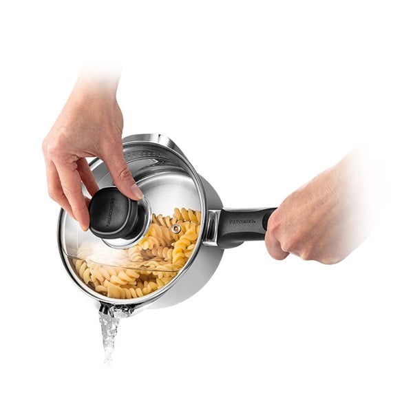 Indukciós tűzhelyhez alkalmas rozsdamentes acél lábas fedővel 1,25 l Brava – Tescoma-image-3