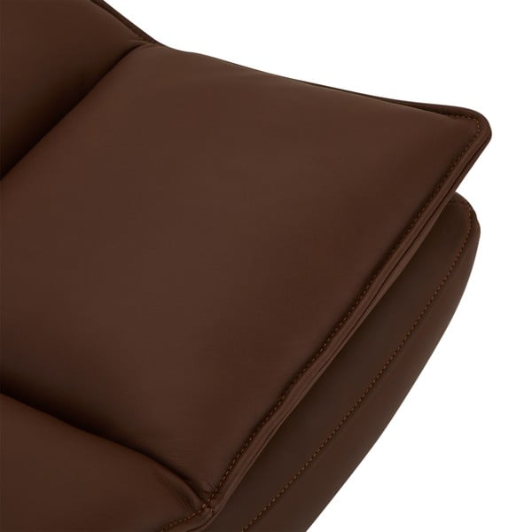 Sötétbarna bőr lábtartó Miami – Furnhouse-image-3